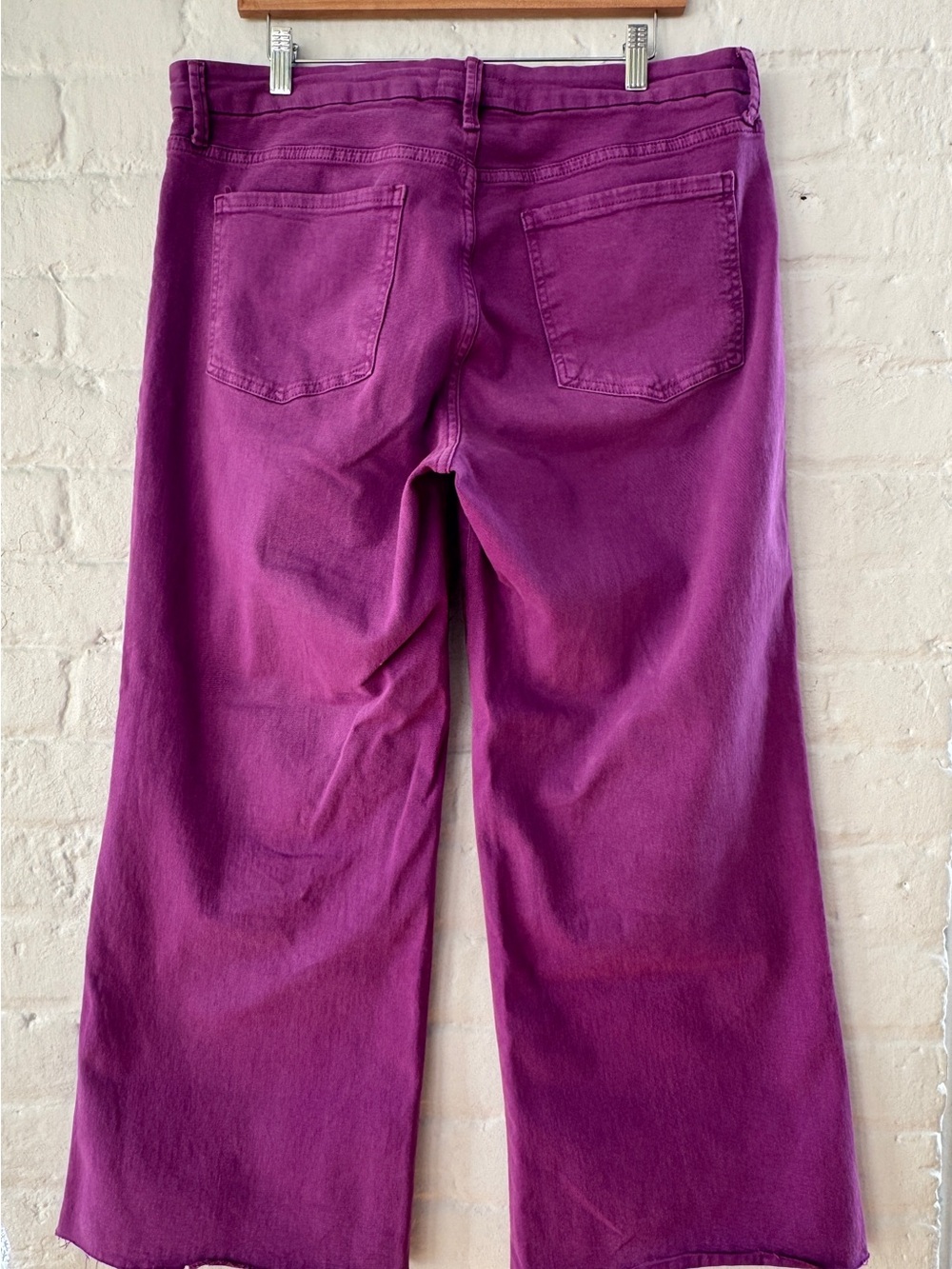 KUT from the Kloth Meg High Rise Wide Leg Jeans Purple Magenta - Picture 6 of 12